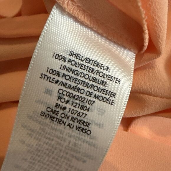 Alice + Olivia Dylan Wide Leg High Waisted Cropped Pants in Light Peach Womens 2 - Picture 10 of 10